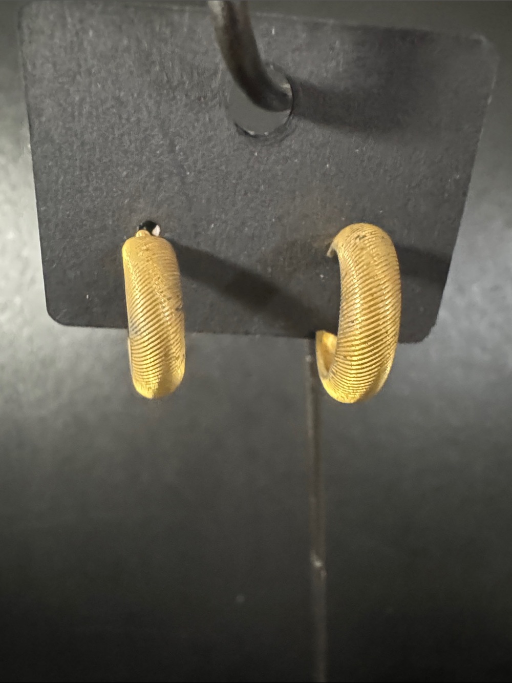 Classic Gold Textured Hoop Earrings - Women Jewelry